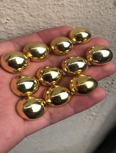 Düğme Top Küpe
