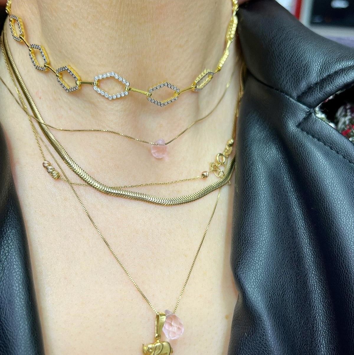 Petek Choker Kolye