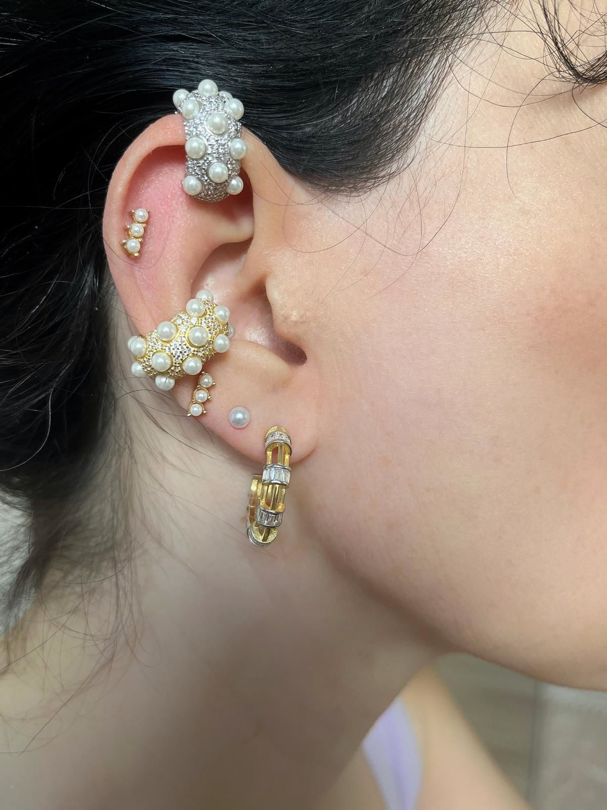 İncili Buble Ear Cuff