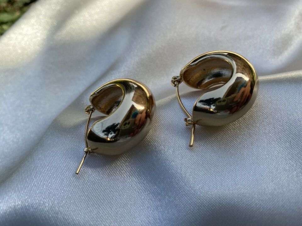 Gold Çelik Halka Küpe