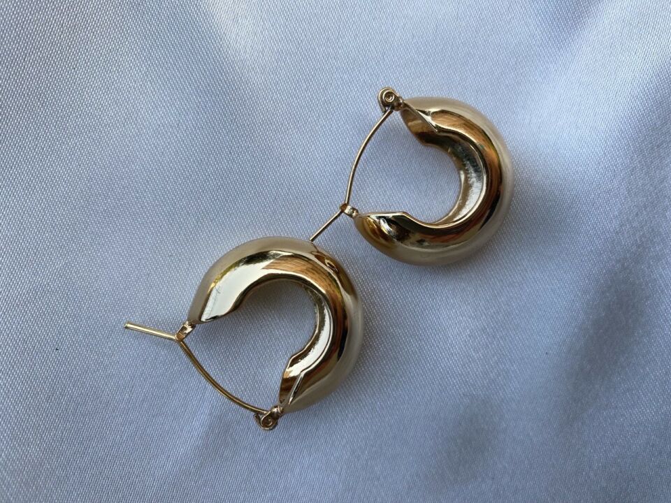 Gold Çelik Halka Küpe
