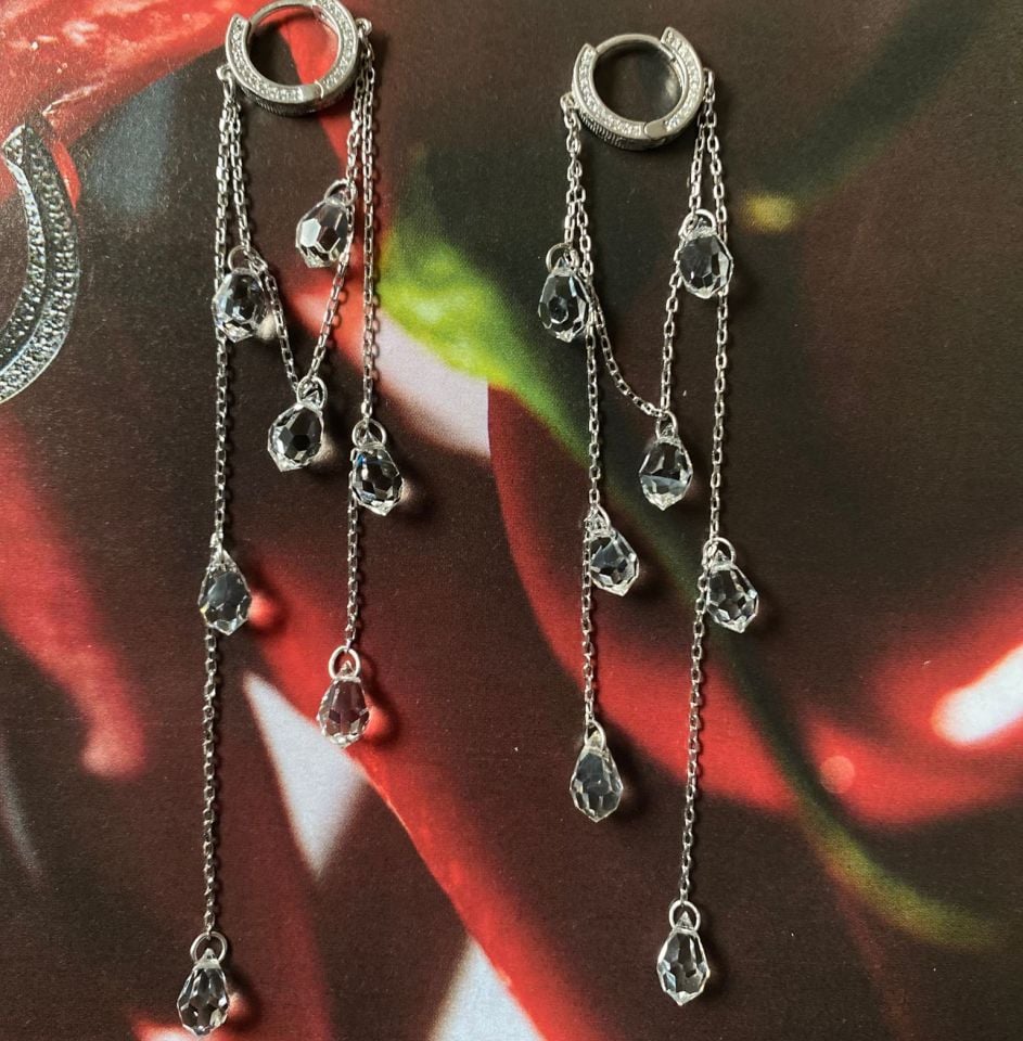 Taşlı Çağla Küpesi