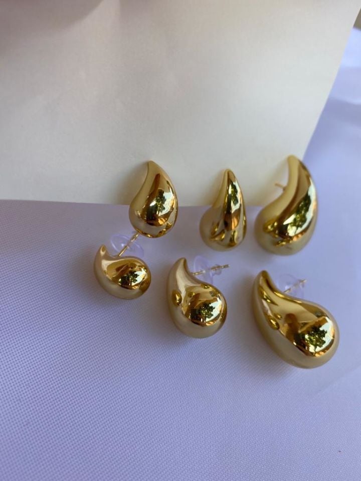Gold Damla Küpe