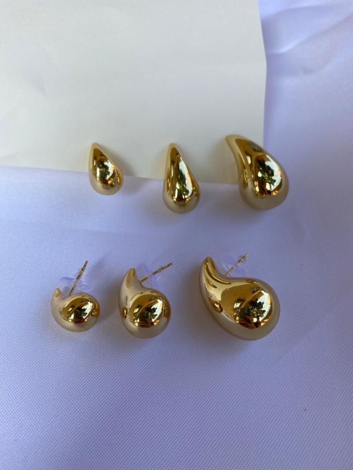 Gold Damla Küpe
