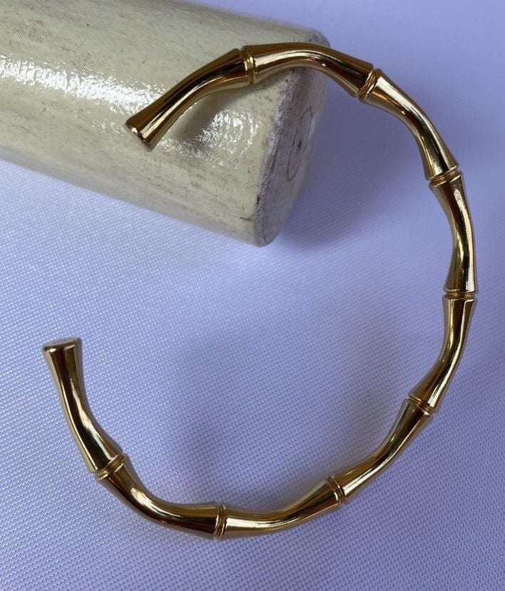 Kemik Model Çelik Gold Renkli Bileklik