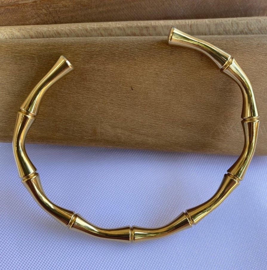 Kemik Model Çelik Gold Renkli Bileklik