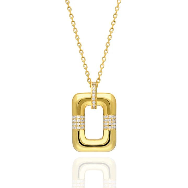 Taş Dikdörtgen Kolye