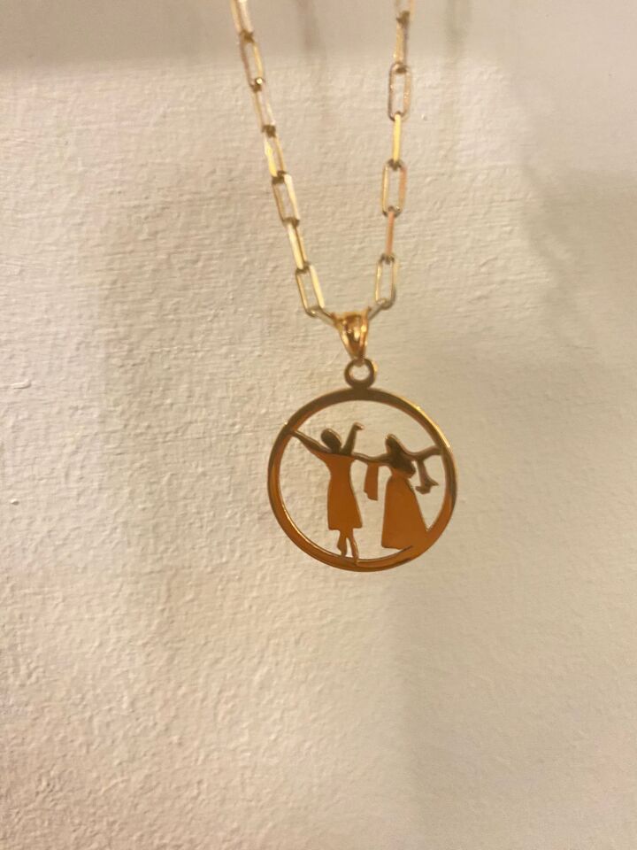 14k Altın Kız Erkek Kolye