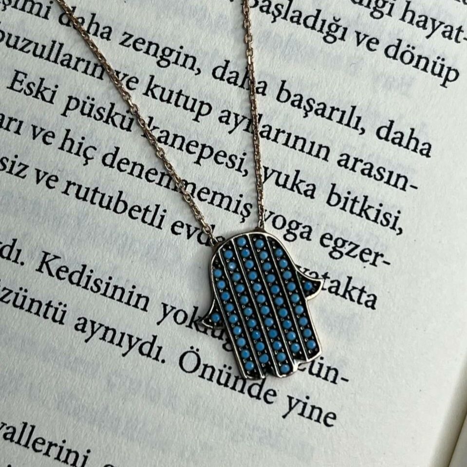 Mavi Taşlı Kolye