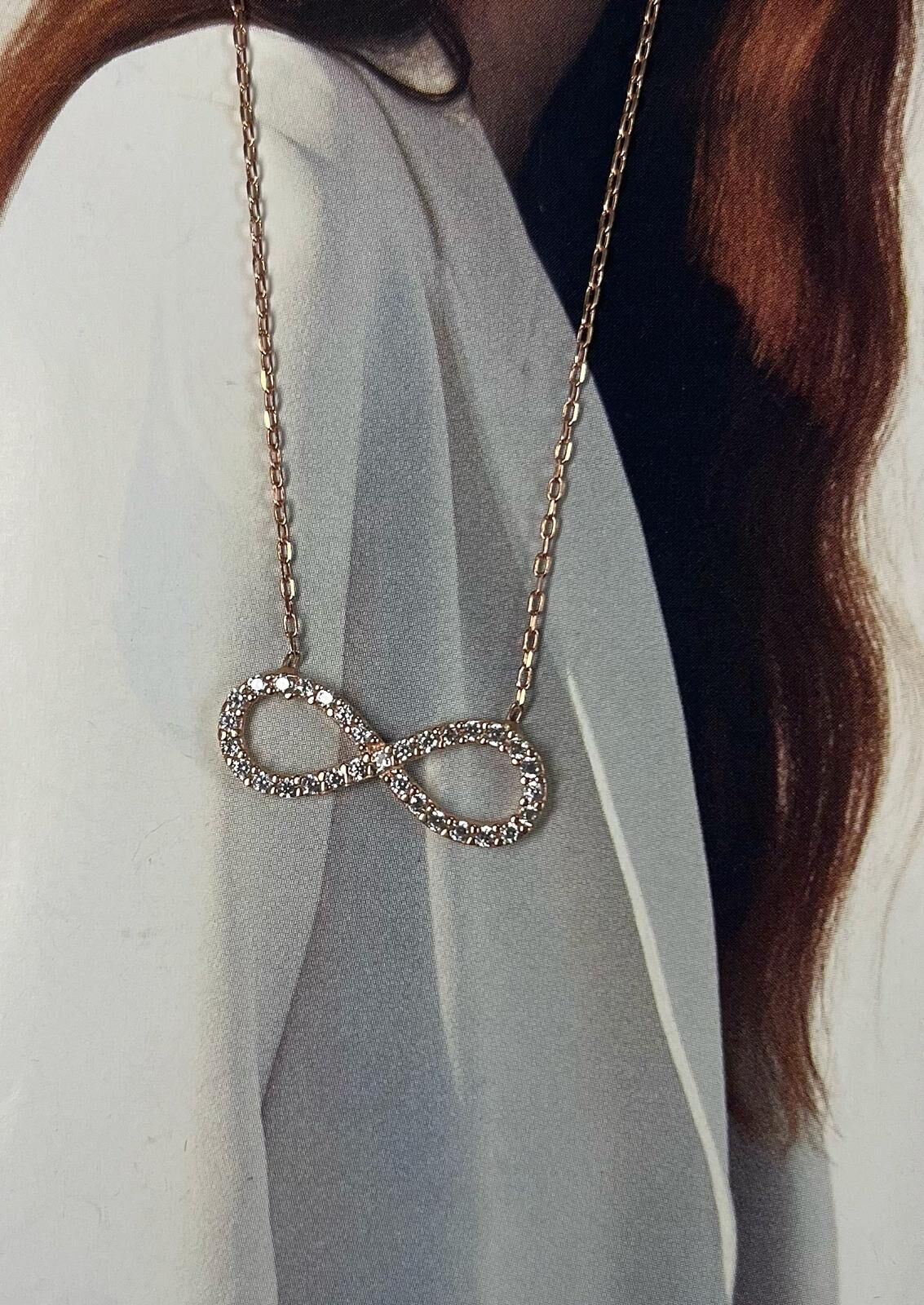 Rose Renkli Sonsuzluk Kolye