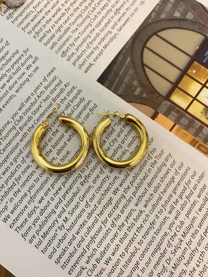 Gold Halka Küpe