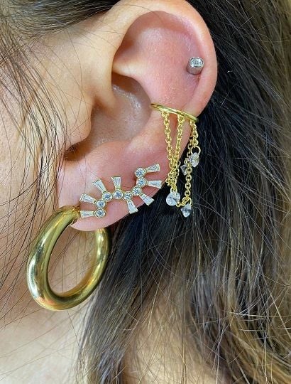 Gold Halka Küpe