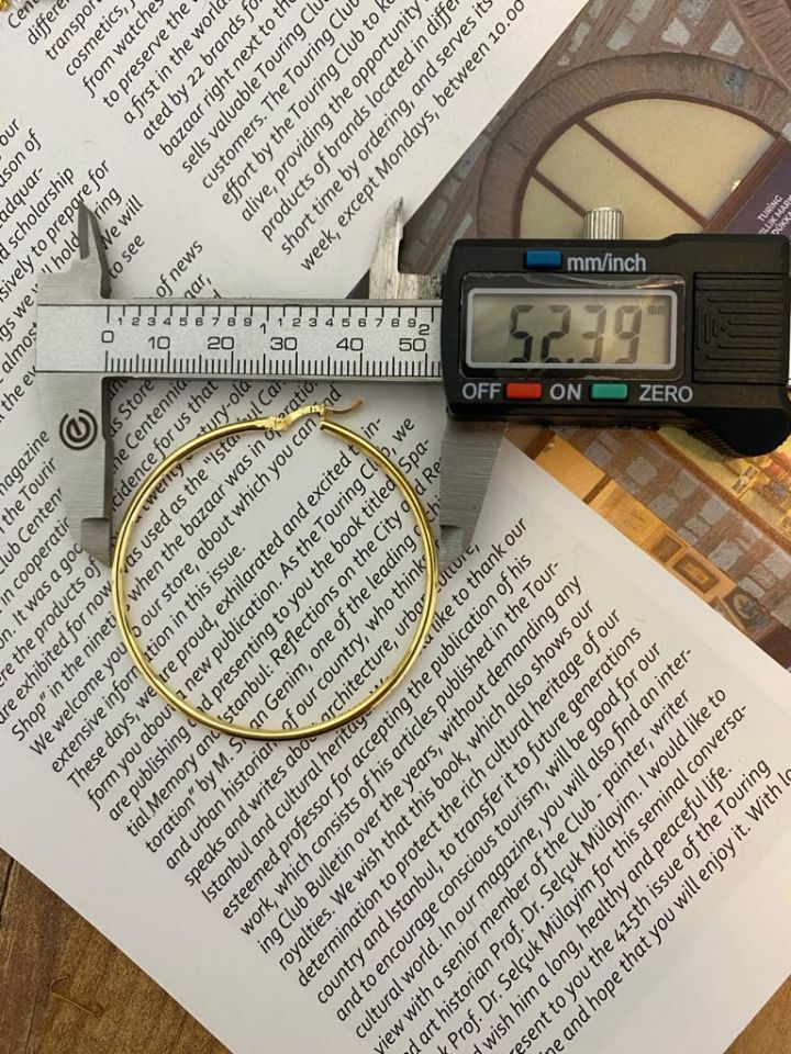 Gold Hakla Küpe Altın Kaplama