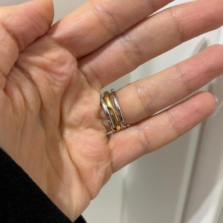 Gümüş 3'lü Zirkon Taşlı Yüzük