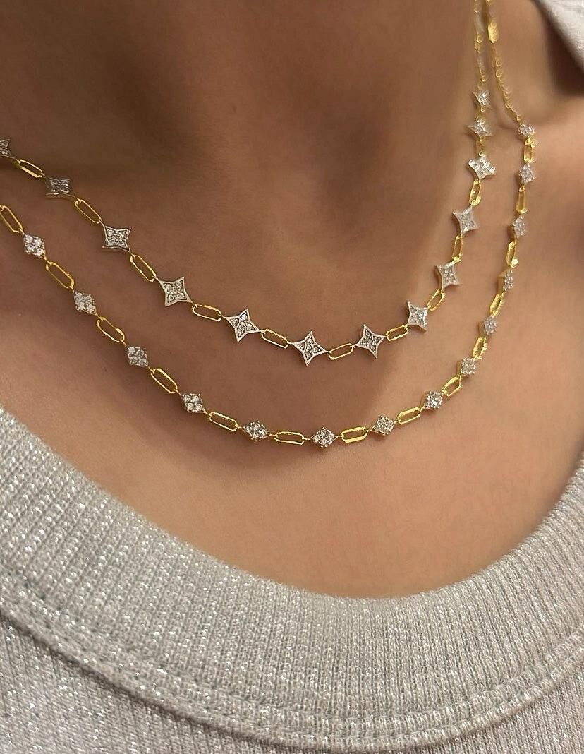 Taşlı Yıldız Kolye