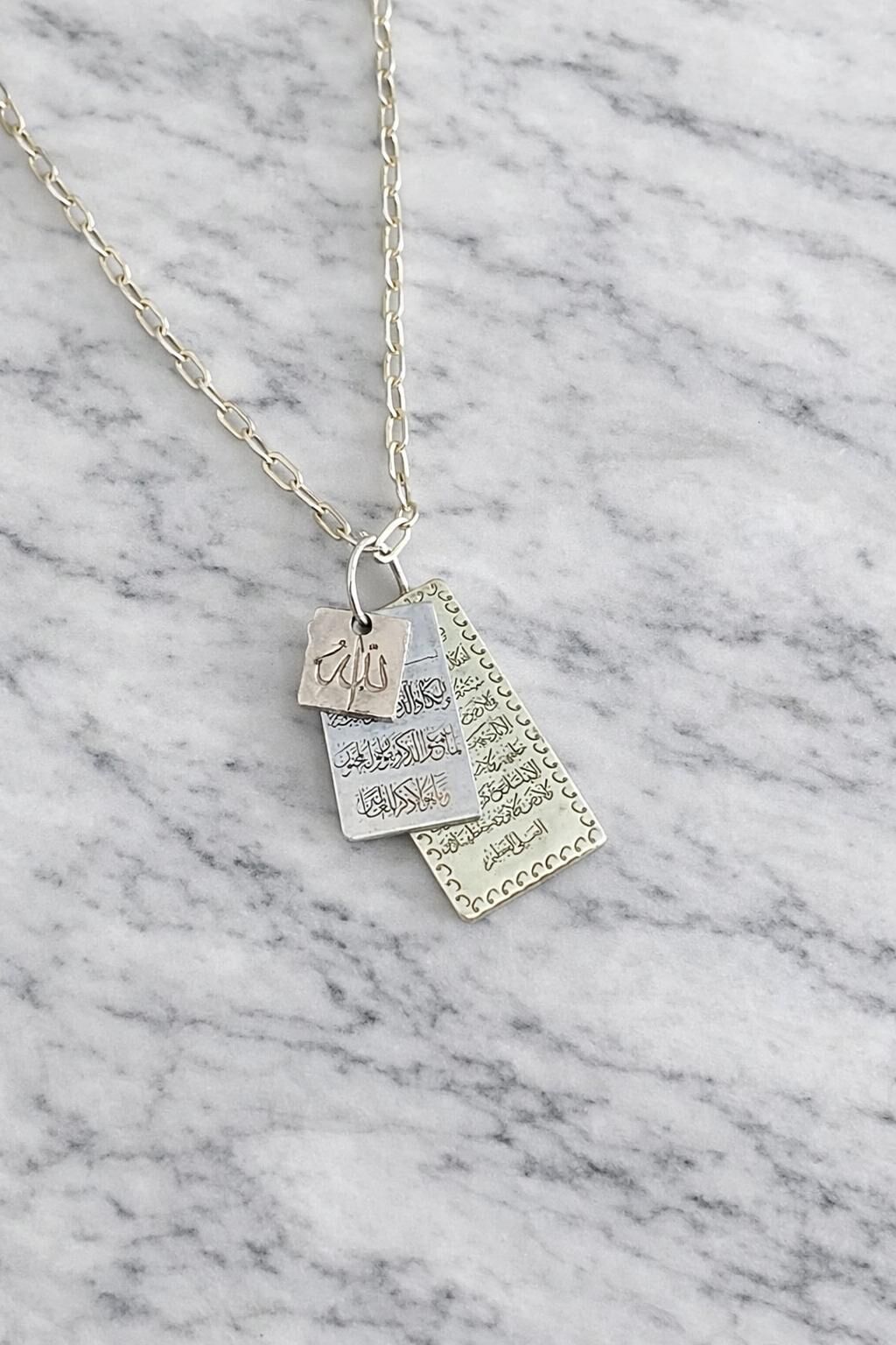 3'lü Yazılı Kolye