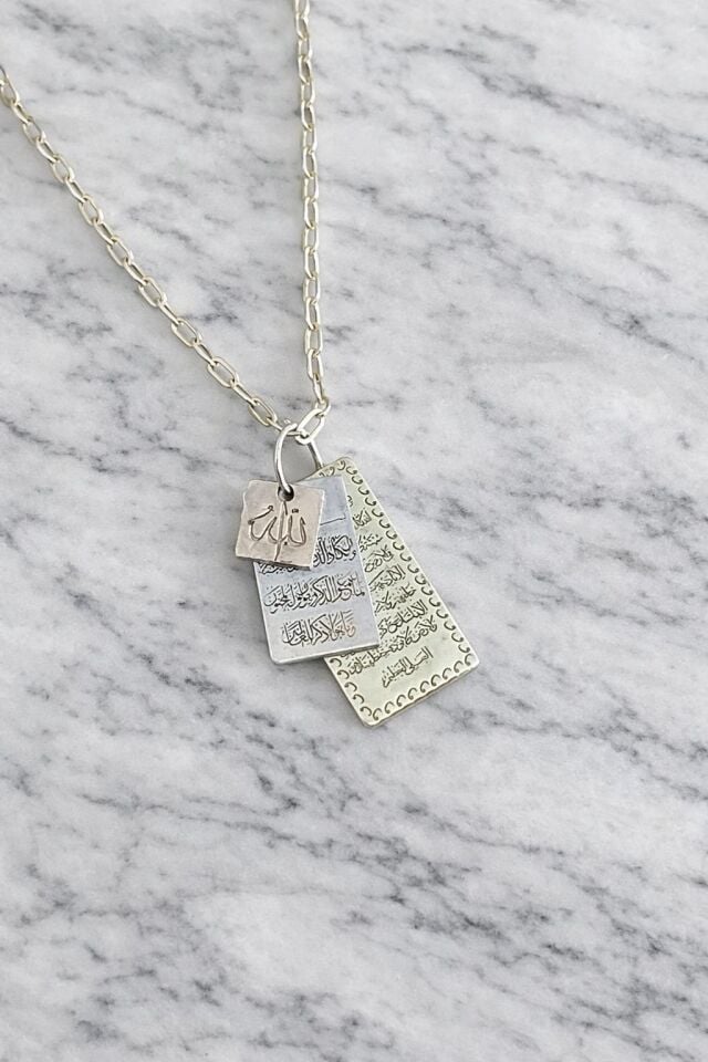 3'lü Yazılı Kolye