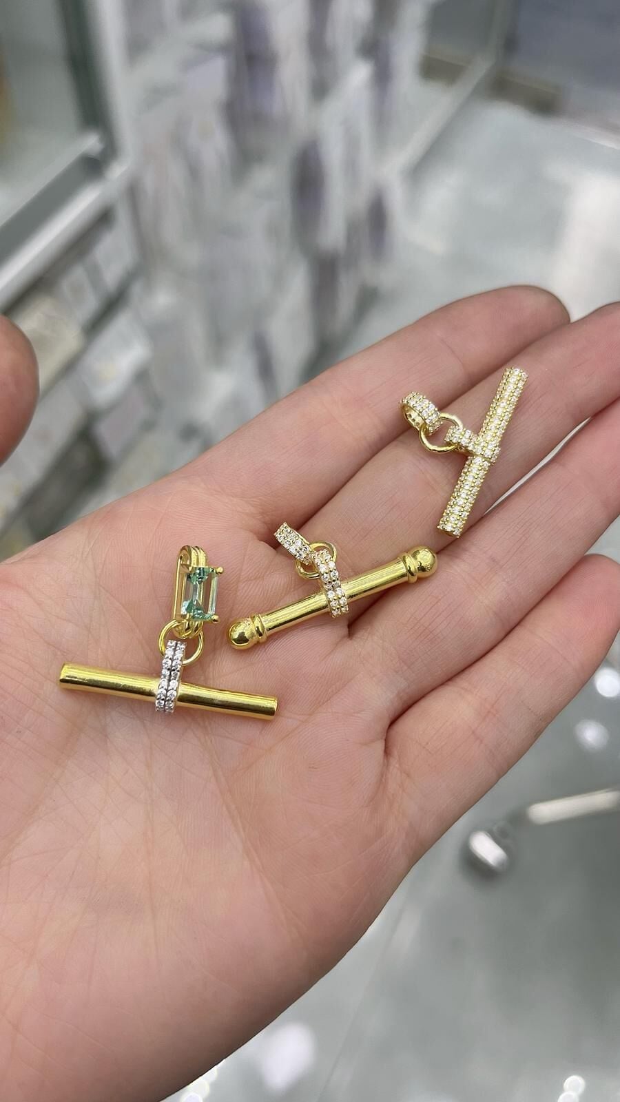 Taşlı Çubuk Model Kolye