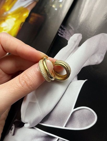 Tamtur Taşlı Gold Küpe