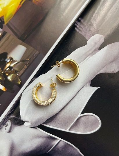 Tamtur Taşlı Gold Küpe