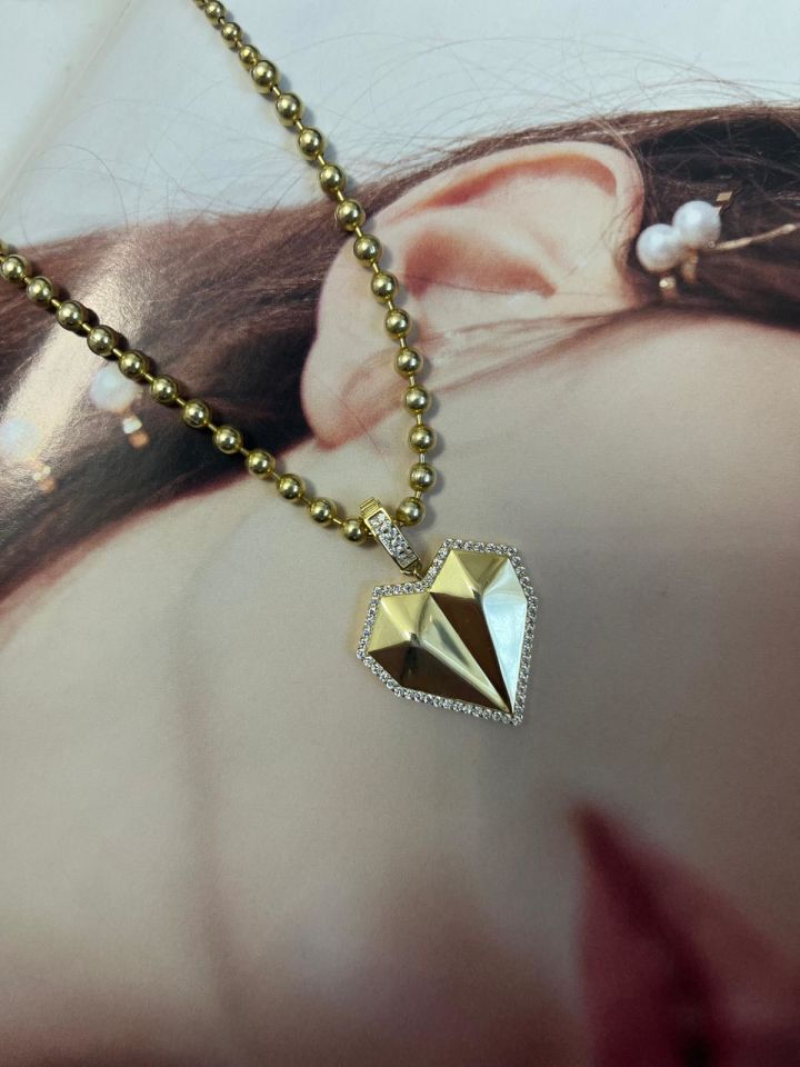 Asimetrik Kalp Kolye (charm)