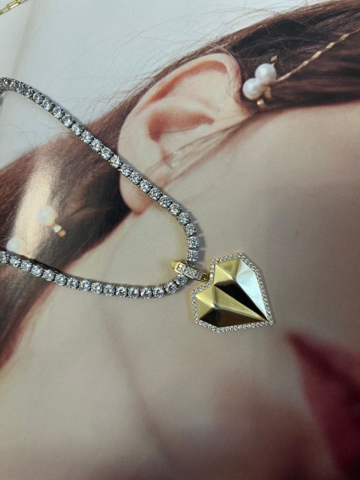 Asimetrik Kalp Kolye (charm)