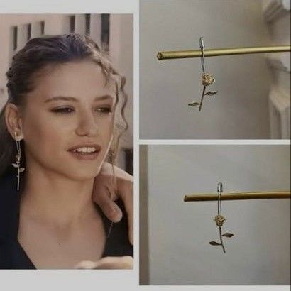 Gümüş Serenay Şahmeran Çengel İğne  Tek Küpe