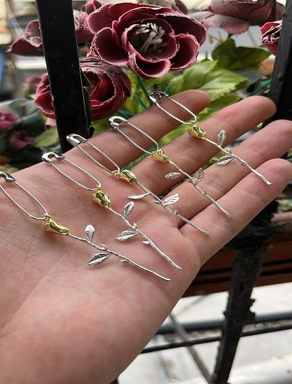 Gümüş Serenay Şahmeran Çengel İğne  Tek Küpe