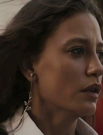 Gümüş Serenay Şahmeran Çengel İğne  Tek Küpe